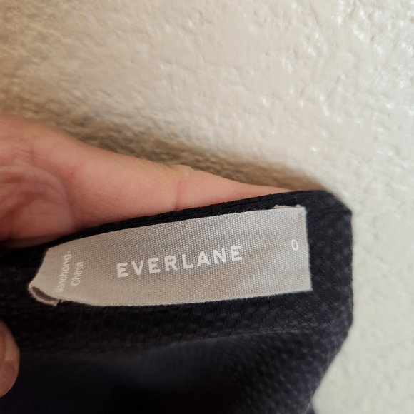 EVERLANE The Cupro Tie Front Black Lightweight Top Capsule Wardrobe - Picture 5 of 9